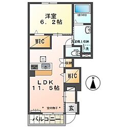 フィオーレ3 1LDKの間取図画像