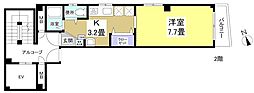 茜館 1Kの間取図画像