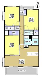 ライ・レ・ローゼ 3LDKの間取図画像