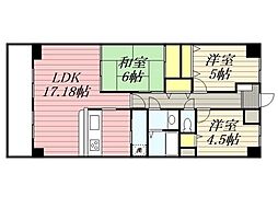 リアライズ城北 2LDKの間取図画像