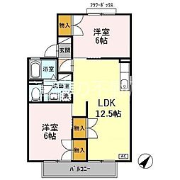 アプトSB 2LDKの間取図画像