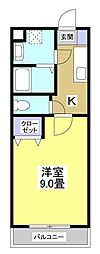 エストゥディオ 1Kの間取図画像