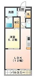 フォルシュ 1LDKの間取図画像
