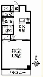MP10番館 1DKの間取図画像