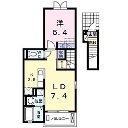 ピュアライフ 1LDKの間取図画像