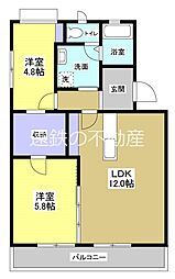 スカイキング3 2LDKの間取図画像