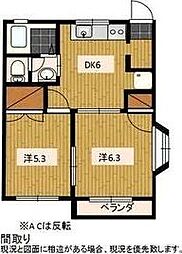SweetHome1 2DKの間取図画像