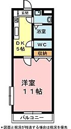 マスカット・S 1DKの間取図画像