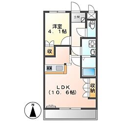 オリエンタルハイツ 1LDKの間取図画像
