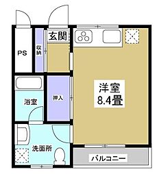 レイク東名5 ワンルームの間取図画像