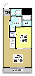 イーストコート 1LDKの間取図画像