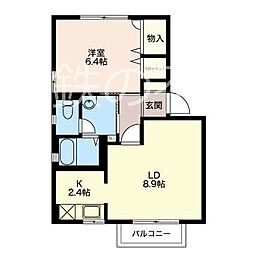 フレシールC 1LDKの間取図画像