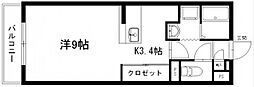 Kalmia ワンルームの間取図画像
