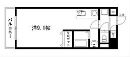オンリーワン ワンルームの間取図画像