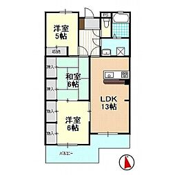 メゾン・フロントーサ 3LDKの間取図画像