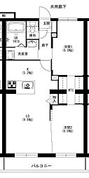 エクシード三方原II(中央棟) 2LDKの間取図画像