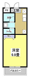 みゆき一番館 1Kの間取図画像