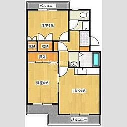 グリーンレジデンス 2LDKの間取図画像