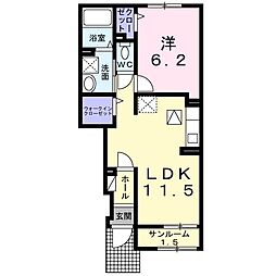 アメヤMR.V 1LDKの間取図画像