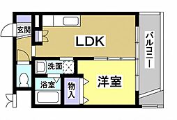 ソルトシティ浜松 1LDKの間取図画像