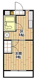 クレストアーク 1DKの間取図画像