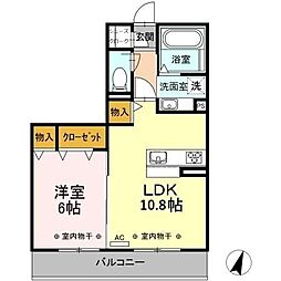 GraceGarden 1LDKの間取図画像