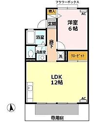 K・1セジュール 1LDKの間取図画像