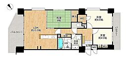トーカンマンション新大江 3LDKの間取図画像