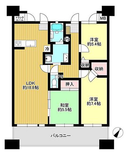 全居室収納付きの3LDK◎