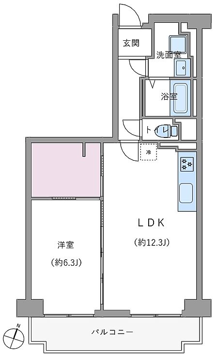 大型のウォークインクローゼットがうれしい、ゆったり空間の1LDK。単身の自己居住はもちろん、セカンドハウスや投資用にもオススメです!