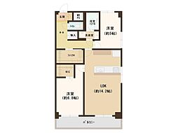 グラントピア玉造 2LDKの間取図画像