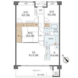 パークホームズ府中 3LDKの間取り