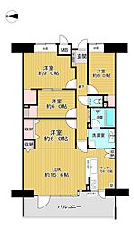 ジェイシティ宇品西ベイタウン 4LDKの間取図画像