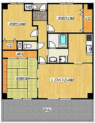 ベルカーサ太子田 3LDKの間取図画像