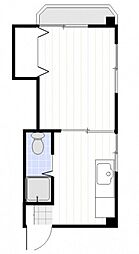 MEISINビル 3階1DKの間取り
