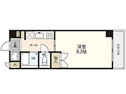 サンライズ己斐中 3階1Kの間取り