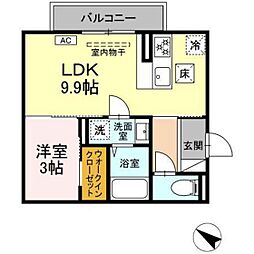 Comfort LifeII 1階1LDKの間取り