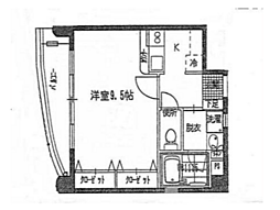 メゾン宝 4階1Kの間取り