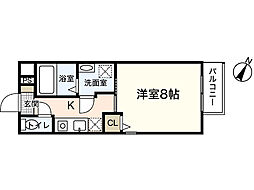 ＰＬＥＩＮ　ＳＯＬＥＩＬ　東霞町 3階1Kの間取り