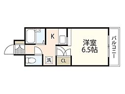 ESTATEBENEFIT5フルタ 1Kの間取図画像