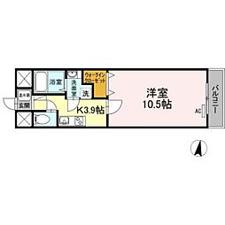 Ｃｏｒｅ　Ｌｏｒｄ 5階1Kの間取り