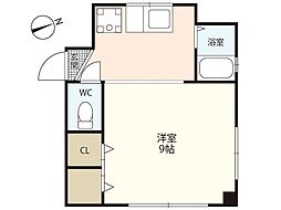 中村ビル ワンルームの間取図画像
