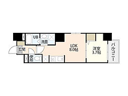 ウェンディ幟町 7階1LDKの間取り