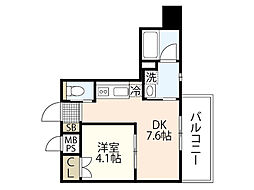 Villa　Oasis　Ujina 8階1DKの間取り