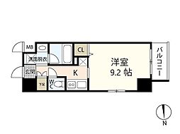 S-RESIDENCE宇品5丁目2 1Kの間取図画像