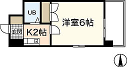 西村ビル 1Kの間取図画像