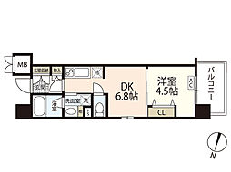 veloce5 1DKの間取図画像