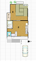 コーポ西本浦 1LDKの間取図画像