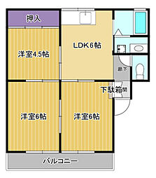 セジュール011 3DKの間取図画像