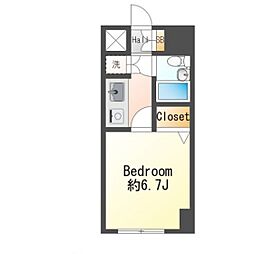 ダイアパレス横川公園 1Kの間取図画像